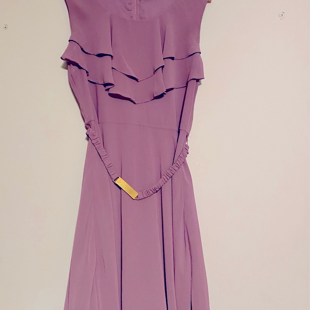 Purple fit and flare dress